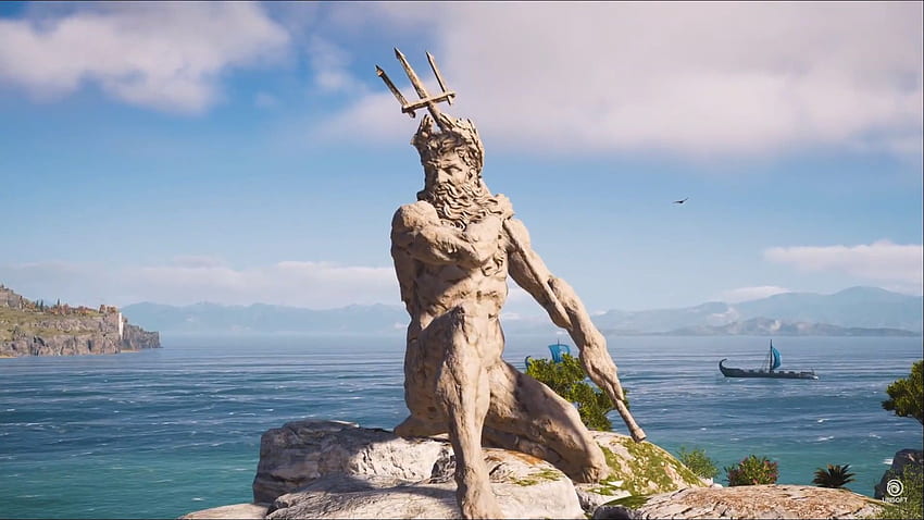 Assassin's Creed Odyssey Poseidon Statue, on Jakpost.travel HD wallpaper