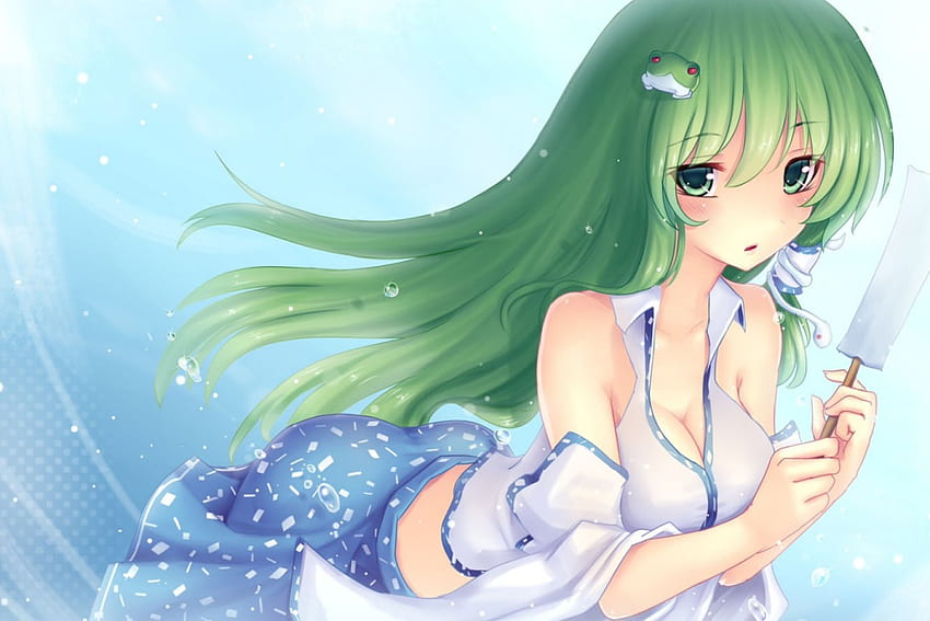 CC, pretty, green, girl, anime, HD wallpaper