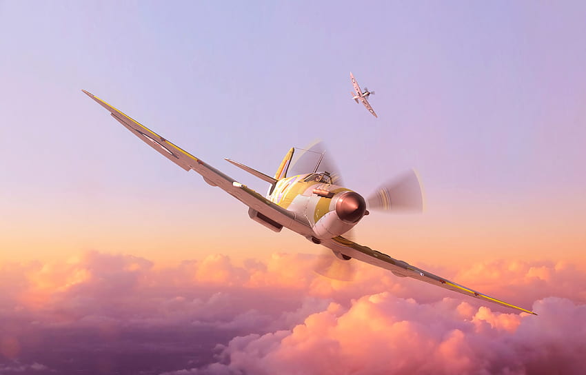 Sky, Art, , , Flight, Height, Plane, Airplane, Propeller HD wallpaper