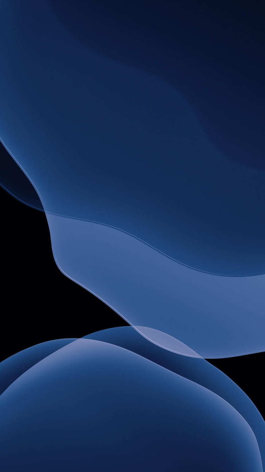 iOS 13 สต็อก Midnight Blue (Dark) สำหรับ iPhone ทั้งหมด: i, Solid Blue วอลล์เปเปอร์โทรศัพท์ HD