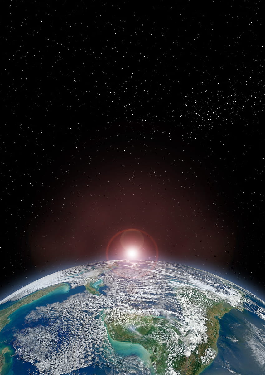 Universe, Stars, Shine, Brilliance, Land, Earth, Planet, Climate HD phone wallpaper