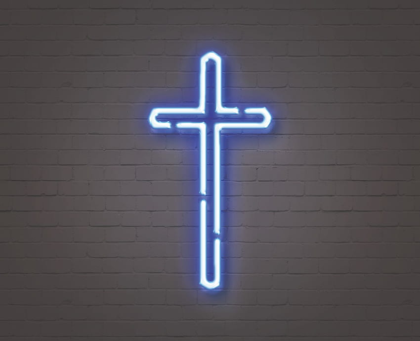 Neon Cross (p), Neon Jesus HD wallpaper
