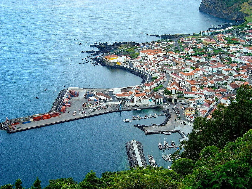 Velas (São Jorge). Insel São Jorge, Azoren HD-Hintergrundbild