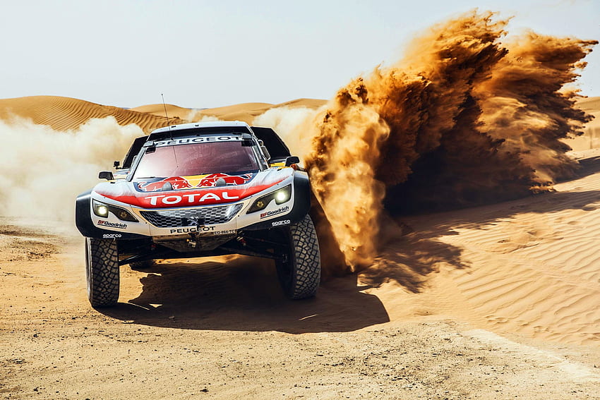 : Car, Desert, Peugeot, RaceCar, Rallying, Sand HD wallpaper