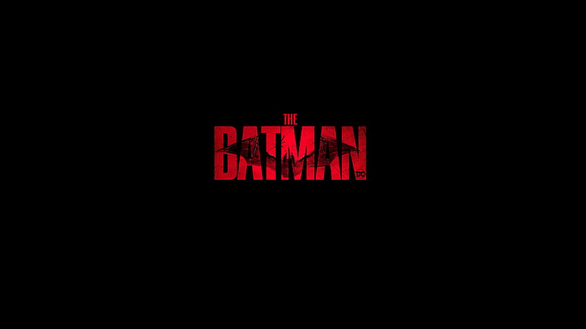The Batman 2021 ロゴ、映画、および背景、赤いバットマン ロゴ 高画質の壁紙
