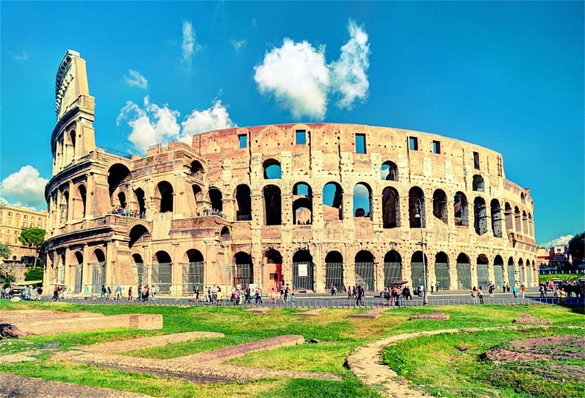 AO ft Roman Empire Colosseum Backdrop graphy Background Coliseum Ancient Amphitheatre Ancient Civilization Ruine Italy Travel Shoot Studio Requisiten Video Drop Vinyl Drape: Elektronik HD-Hintergrundbild