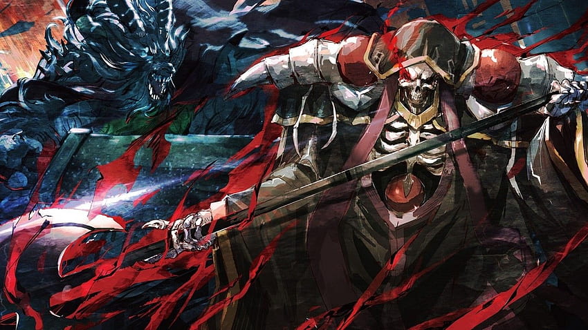 Overlord Iii, Ainz Ooal Gown, Spear, Skull HD wallpaper