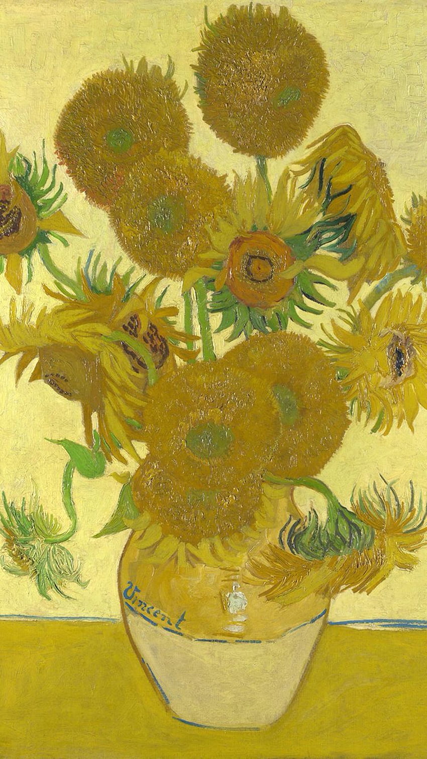 วาดของ Van Gogh ใน iPhone มันคือแวนโก๊ะ ดอกทานตะวันแวนโก๊ะ วอลล์เปเปอร์โทรศัพท์ HD