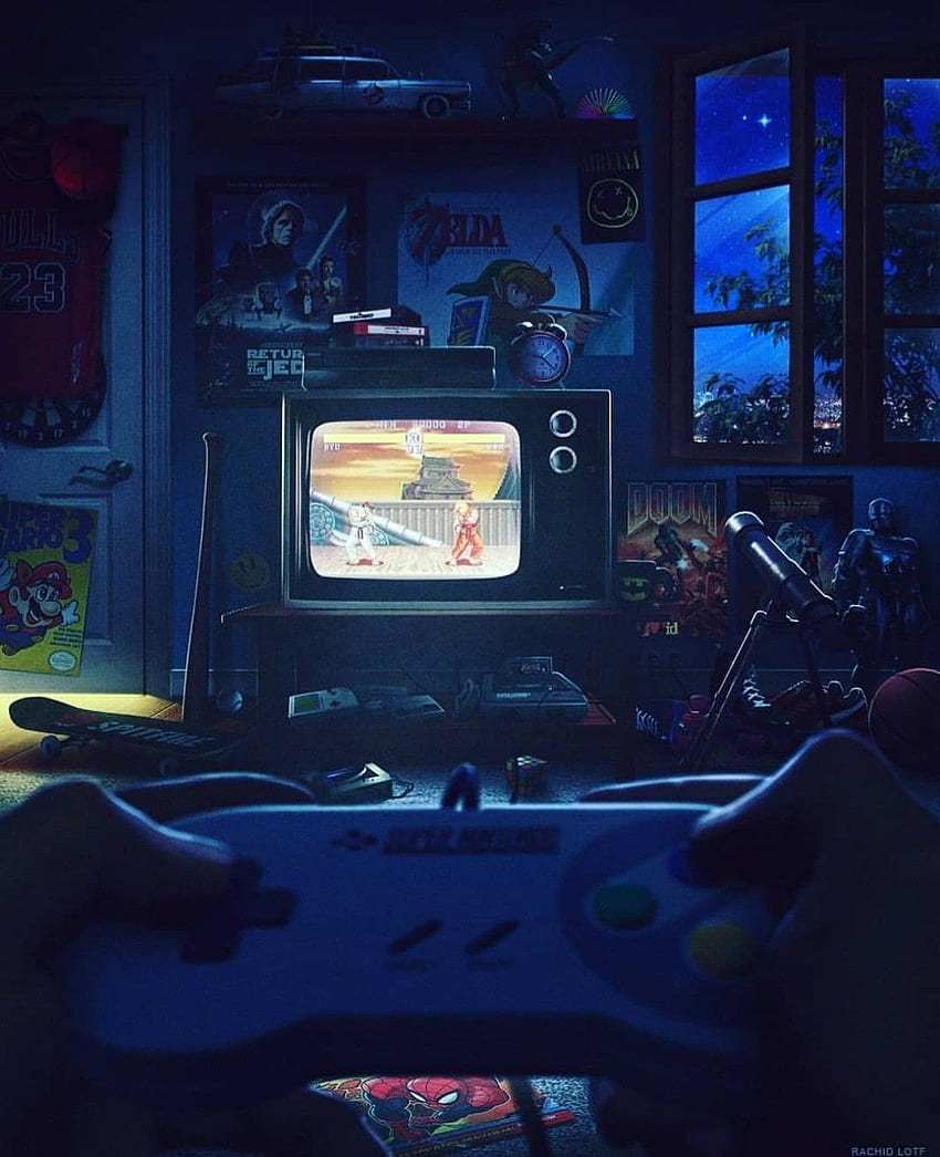 Super-Nintendo. Retro-Gaming-Kunst, Retro-Videospiele, Gaming, Old School Gamer HD-Handy-Hintergrundbild
