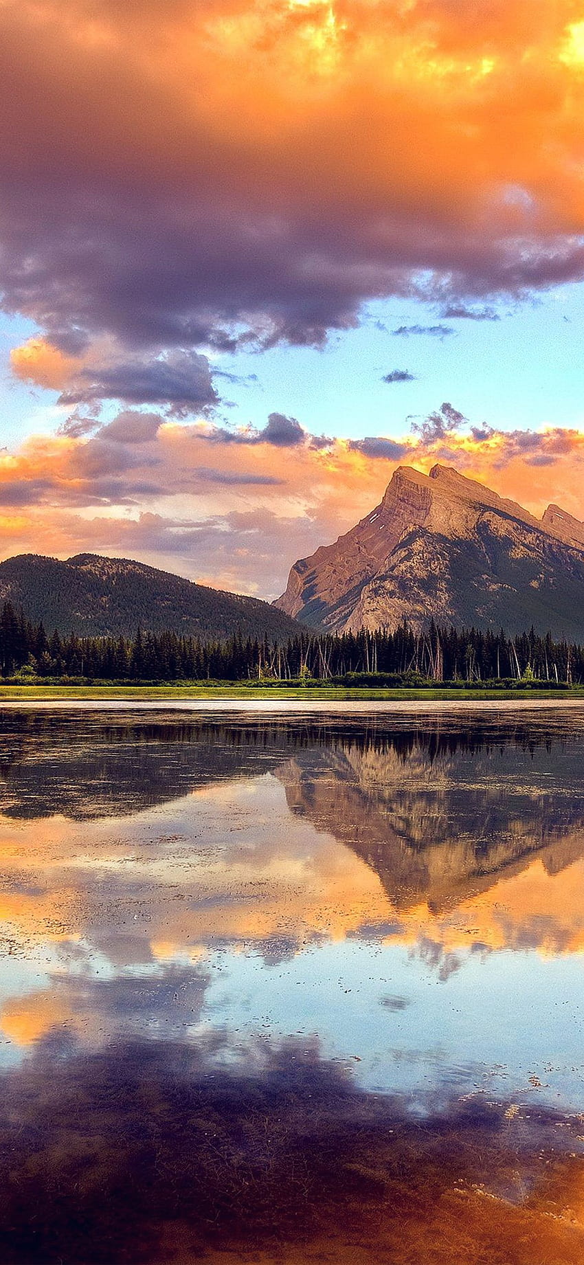 Mountain lake sunset iPhone 11 , River Sunset iPhone HD phone wallpaper ...