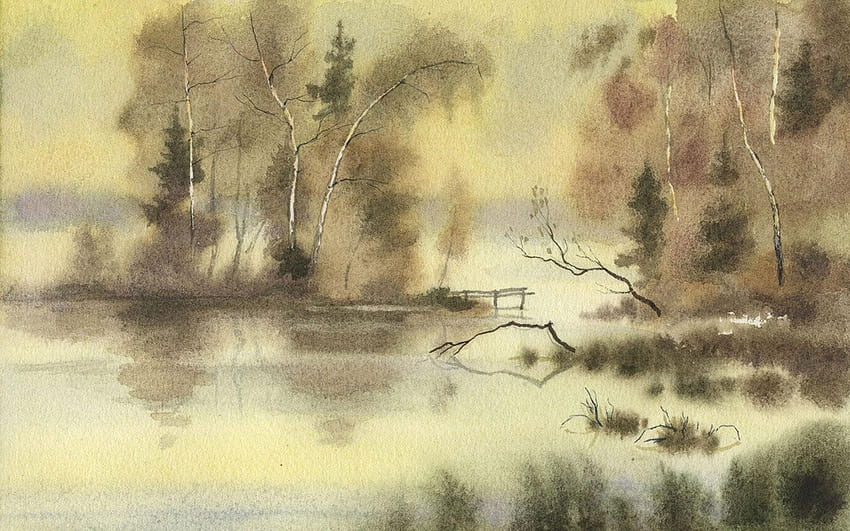 Tinta de paisajes de estilo chino 2 - Pinturas, Pintura de Paisaje Japonés fondo de pantalla