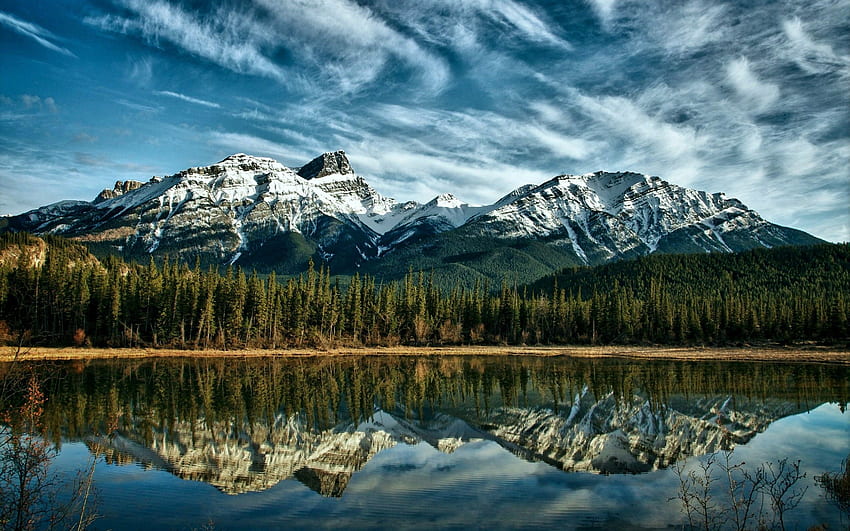 Nature, Mountain, Reflection, Trees, Canada / and Mobile Background HD ...