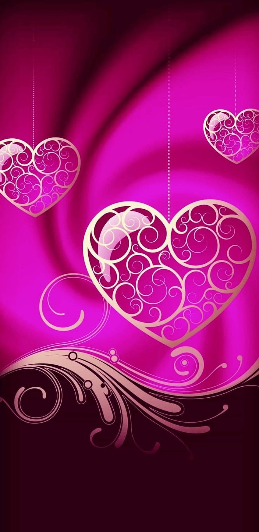 . By Artist Unknown. Pink iphone, iphone neon, Heart, Gothic Love HD phone wallpaper