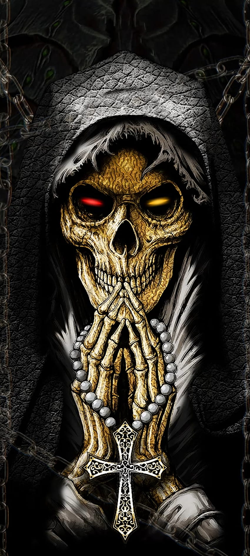 The Pray, artifact, supernatural_creature, dark, skull HD phone wallpaper