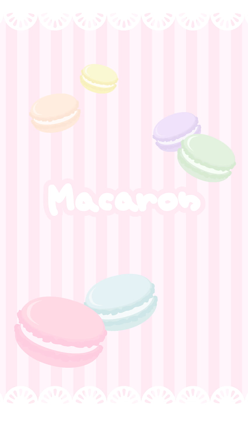 Macaron es la princesa de los dulces. El color pastel pop es muy lindo. Al cambiarlo a un tema bonito, un corazón es emocionante. Kawaii , Invierno , Colores pastel fondo de pantalla del teléfono