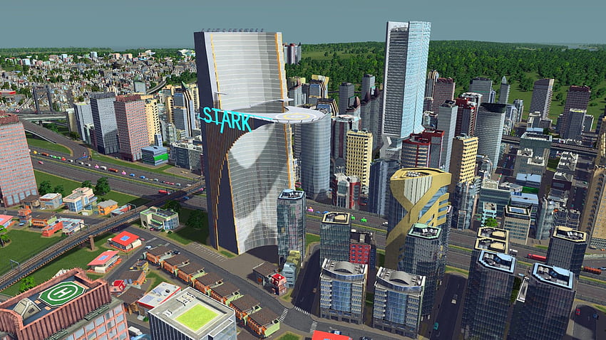 Modèles de sortie pour les villes Skylines Church Tower Avengers, Avengers Stark Tower Fond d'écran HD