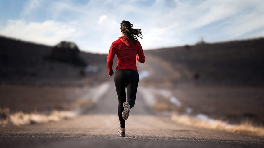 Girl Jogging HD wallpaper