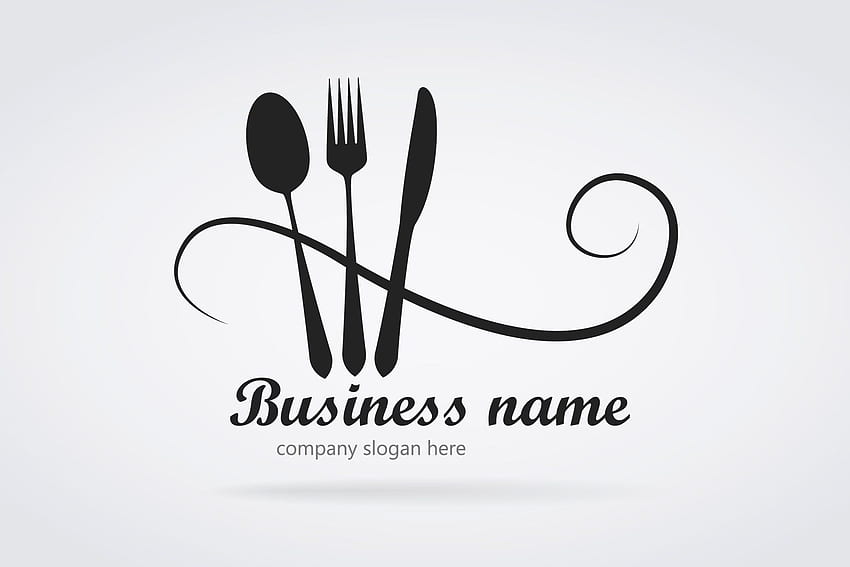 Logo nowoczesnej restauracji. Logo restauracji, nowoczesna restauracja, projektowanie logo restauracji, logo żywności Tapeta HD