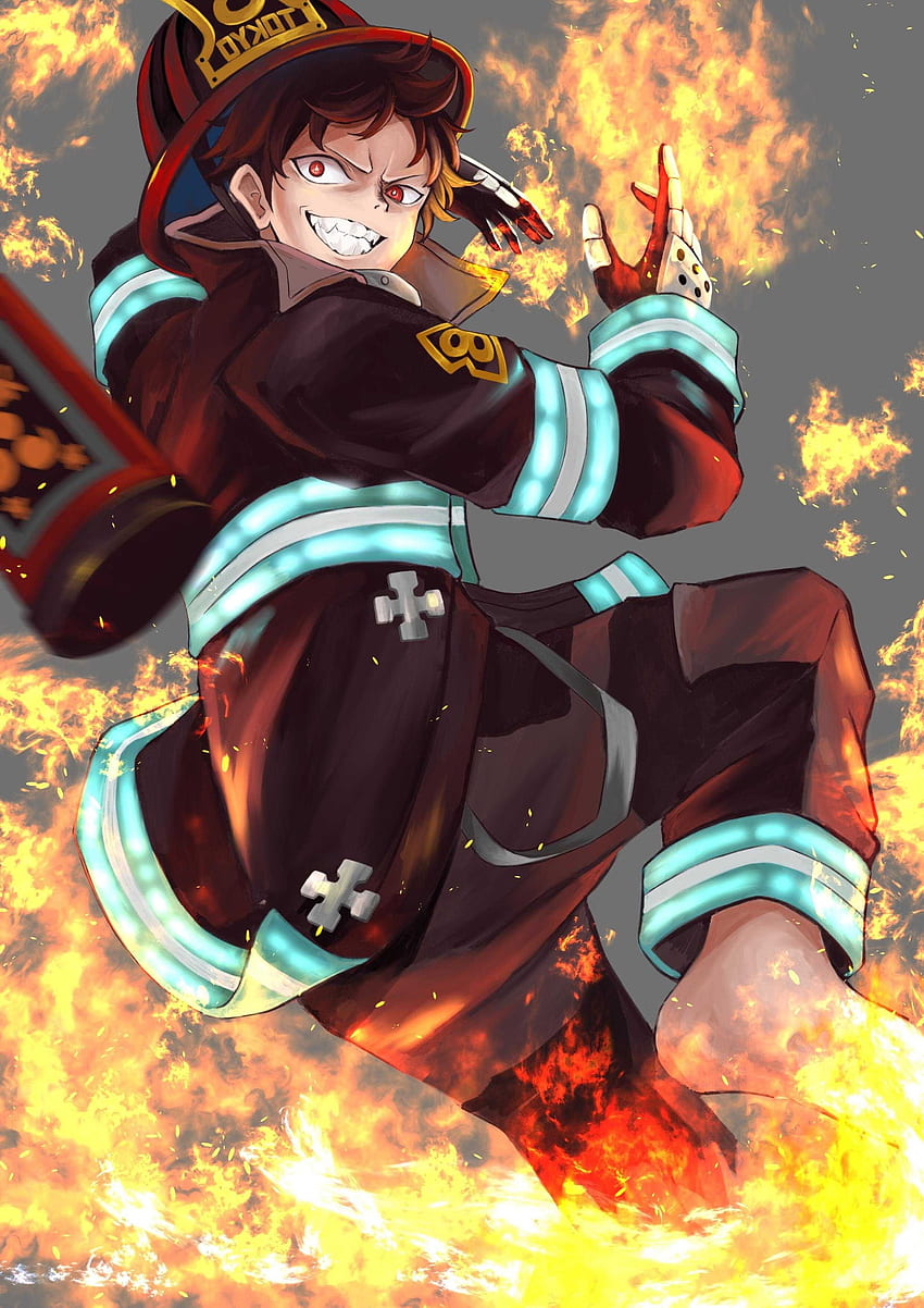 Mobile wallpaper Anime Fire Red Eyes Black Hair Shinra Kusakabe Fire  Force Enen No Shouboutai 1393660 download the picture for free