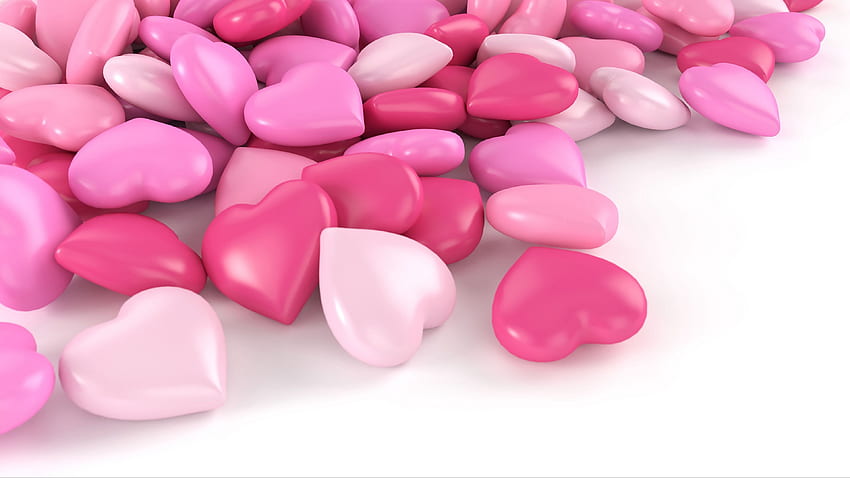 Heart Shape Pink HD wallpaper