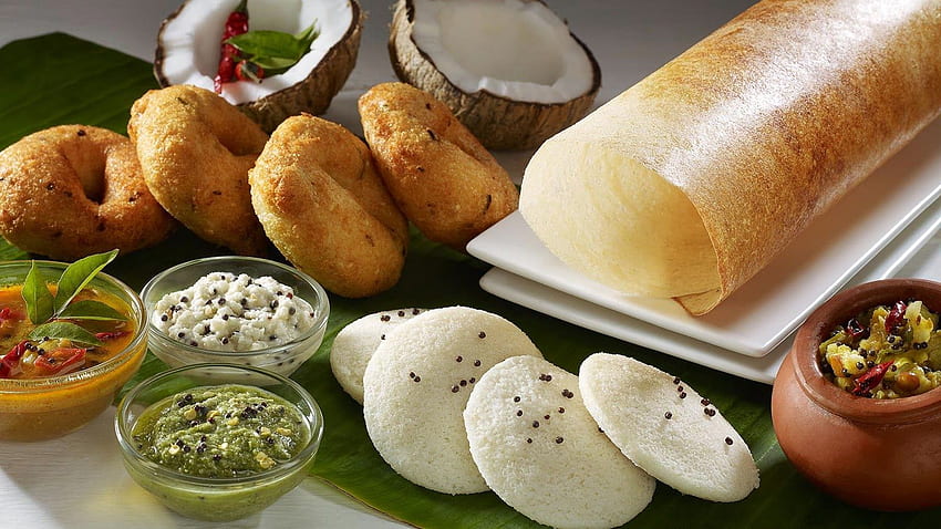 Top 5 Deliziosa cultura del cibo in Kerala. Cibo dell'India meridionale, ricette di cibo indiano, cibo del Kerala Sfondo HD