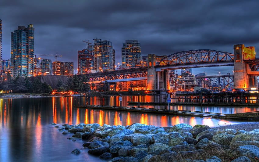 Vancouver - & Background , Kanada Vancover HD duvar kağıdı