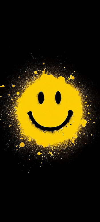 Happy Smile black yellow HD phone wallpaper  Peakpx