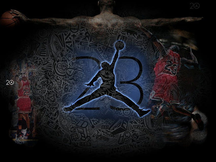 Logotipo de Air Jordan para, logotipo de Jordan azul fondo de pantalla