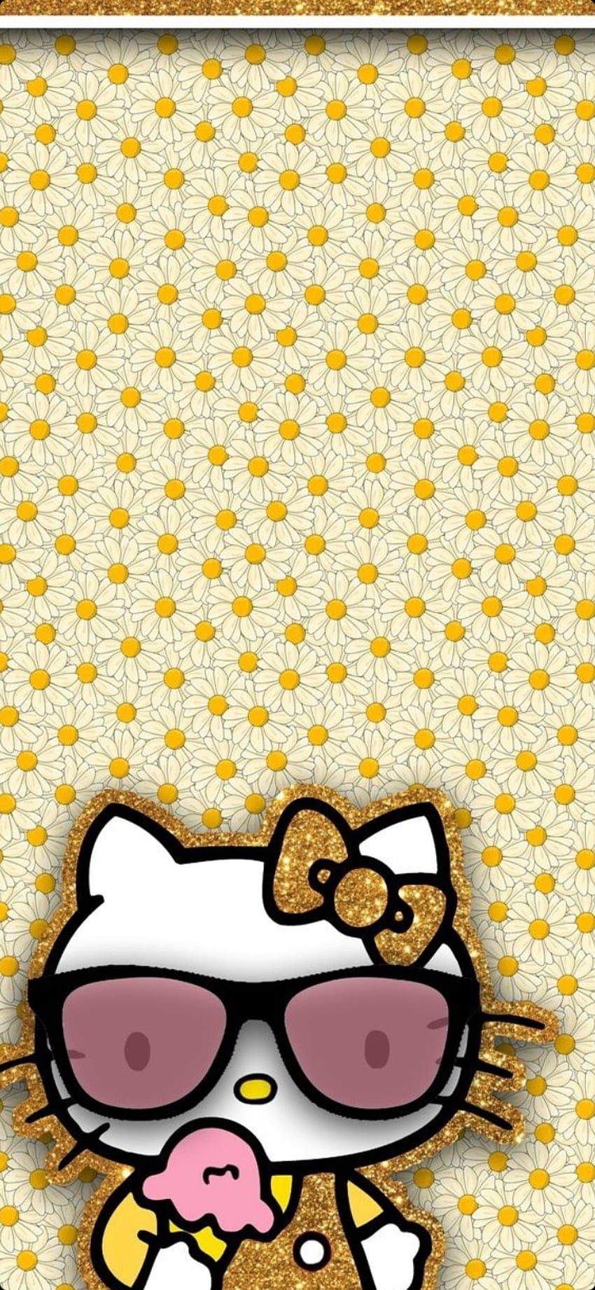 Hello kitty, orange, art HD phone wallpaper