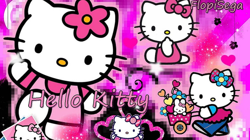 Hola gatito para. La mejor y linda laptop de Hello Kitty fondo de pantalla