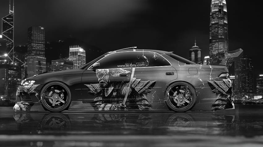 Toyota Mark2 JZX90 JDM Samurai Aerography Car 2015 design by Tony Kokhan (phone background) HD wallpaper