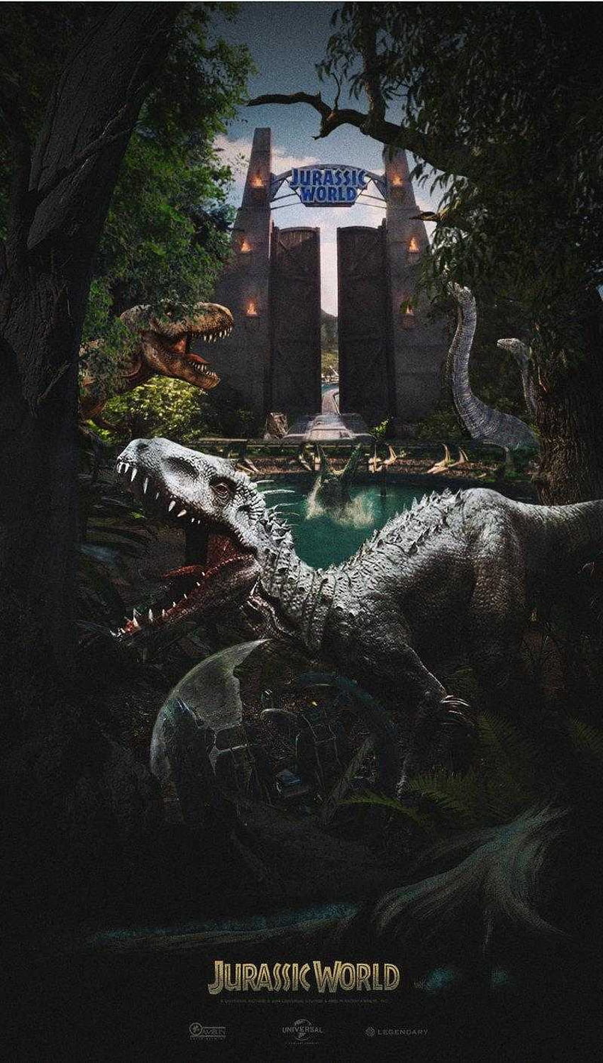Dinosaurio del mundo jurásico fondo de pantalla del teléfono
