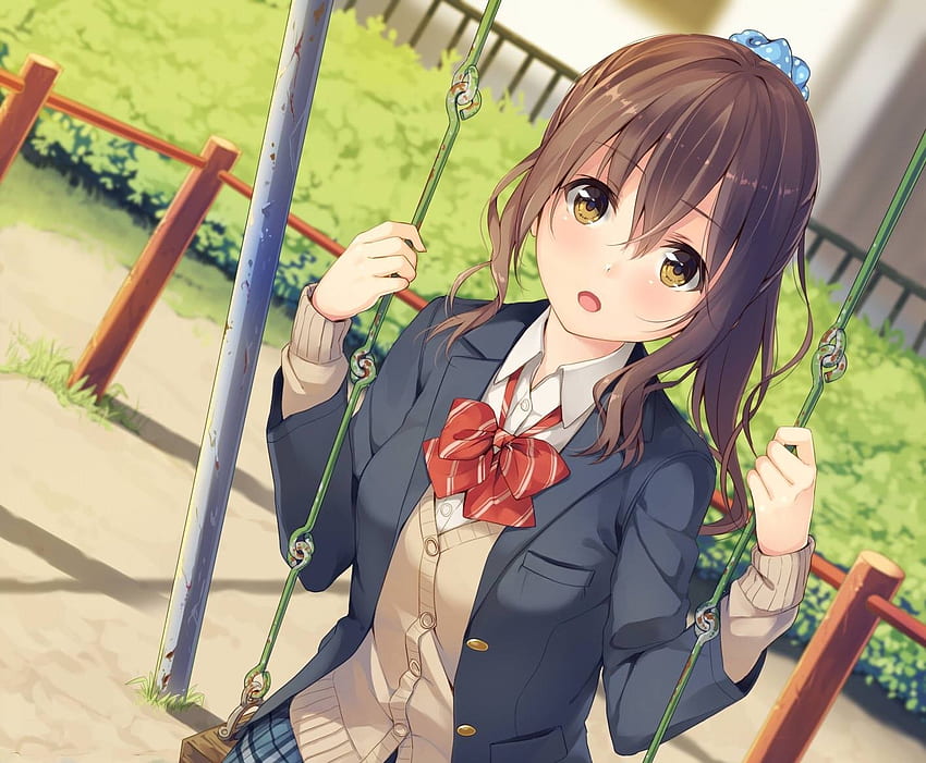 Schuluniform, Anime-Mädchen, Anime, süß, Mädchen, Schule, Haare HD-Hintergrundbild