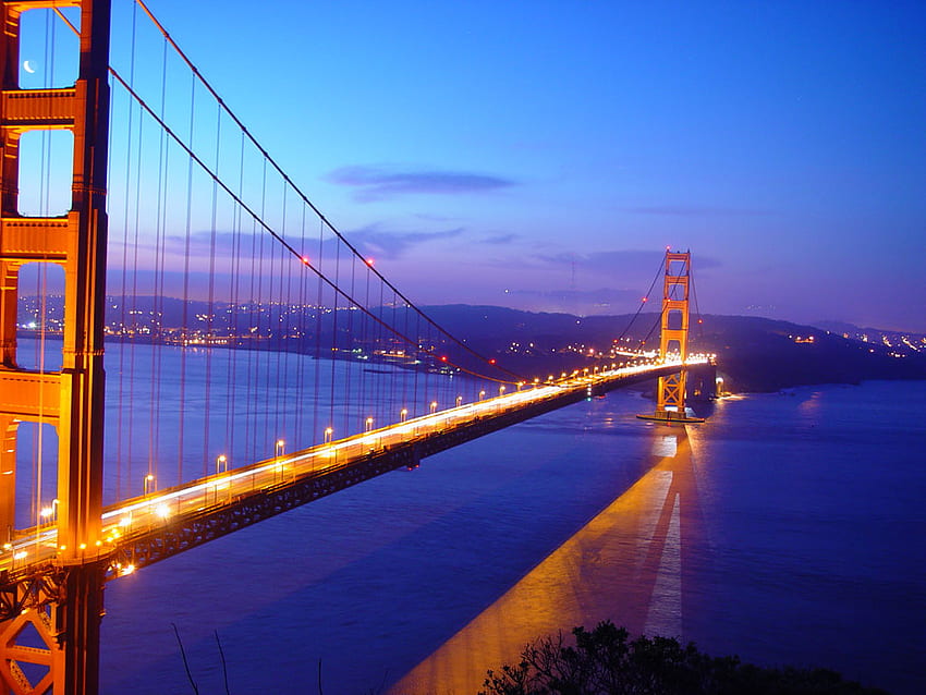Golden Gate Bridge Elevated, Famous Bridges HD wallpaper