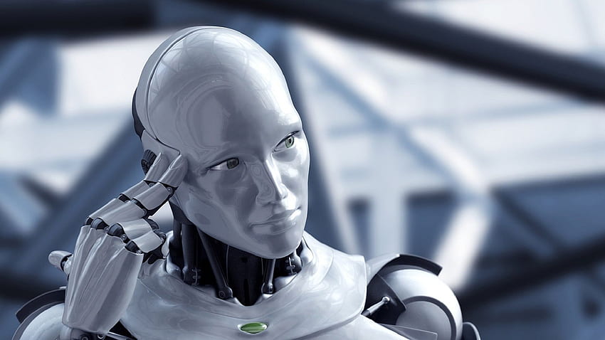 Menschlicher Roboter, Roboter, Hand, Kopf, Hallo Tech HD-Hintergrundbild