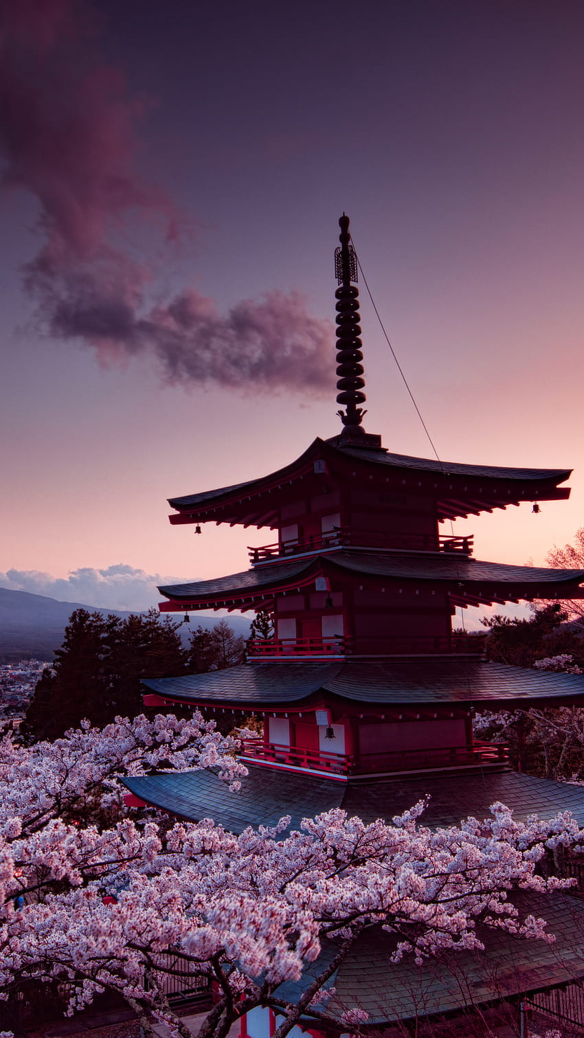 Churei Tower Mount Fuji In Giappone Sony Xperia X, XZ, Z5 Premium - 10 Telefono Sfondo del telefono HD