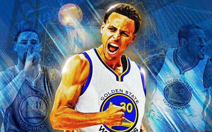 Stephen Curry는 Golden State Warriors를 2015 NBA, Stephen Curry Cool로 이끈다. HD 월페이퍼