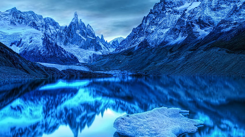 Beau glacier, hiver, blues, autre, nature, glacier Fond d'écran HD