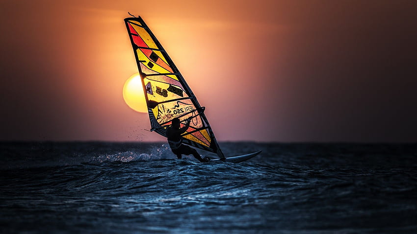 Windsurfing HD wallpaper