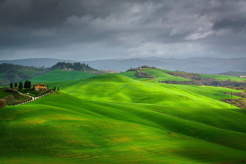 The Rolling Hills Of Tuscany - The Rolling Hills Of Tuscany para o seu celular ou tablet papel de parede HD