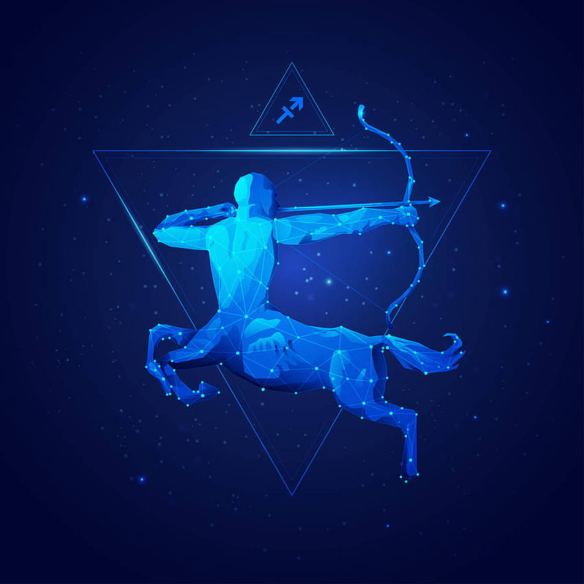 Sagittarius Zodiac Blue Archer HD phone wallpaper