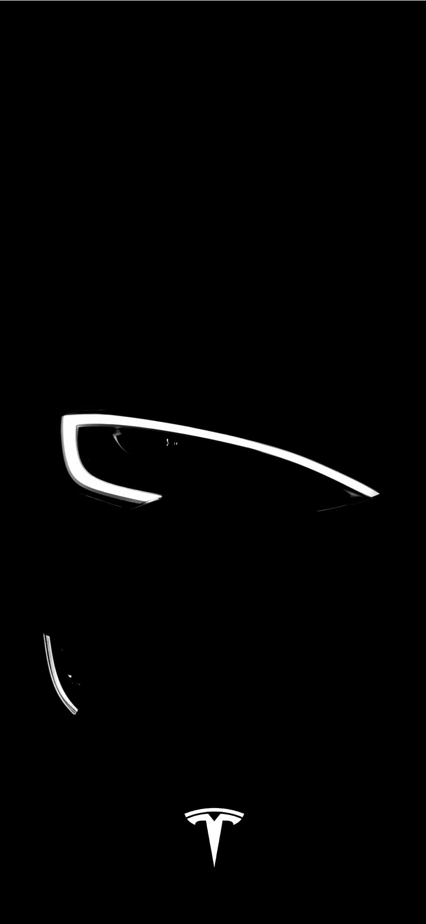 Tesla ModelS OLED iPhone XS, Tesla Logo Black HD phone wallpaper