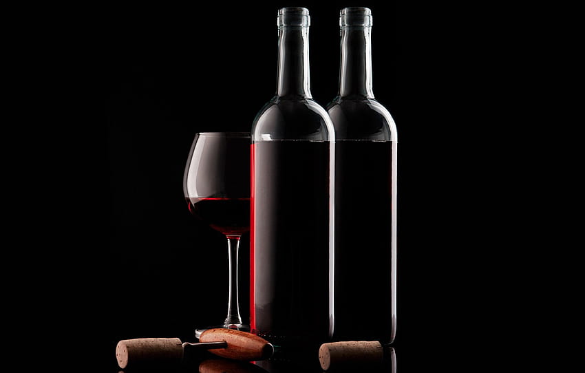 still life, celebration, wine and cups, cork and corkscrew for , section разное HD wallpaper
