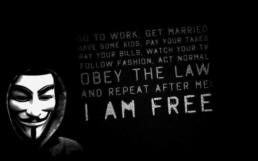 Anonyme, Ich bin / und Mobiler Hintergrund, Steuern HD-Hintergrundbild