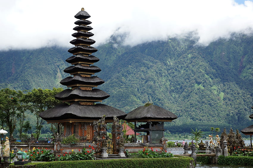 プラ ウルン ダヌ ブラタン寺院 バリ インドネシア - 解決策: 高画質の壁紙