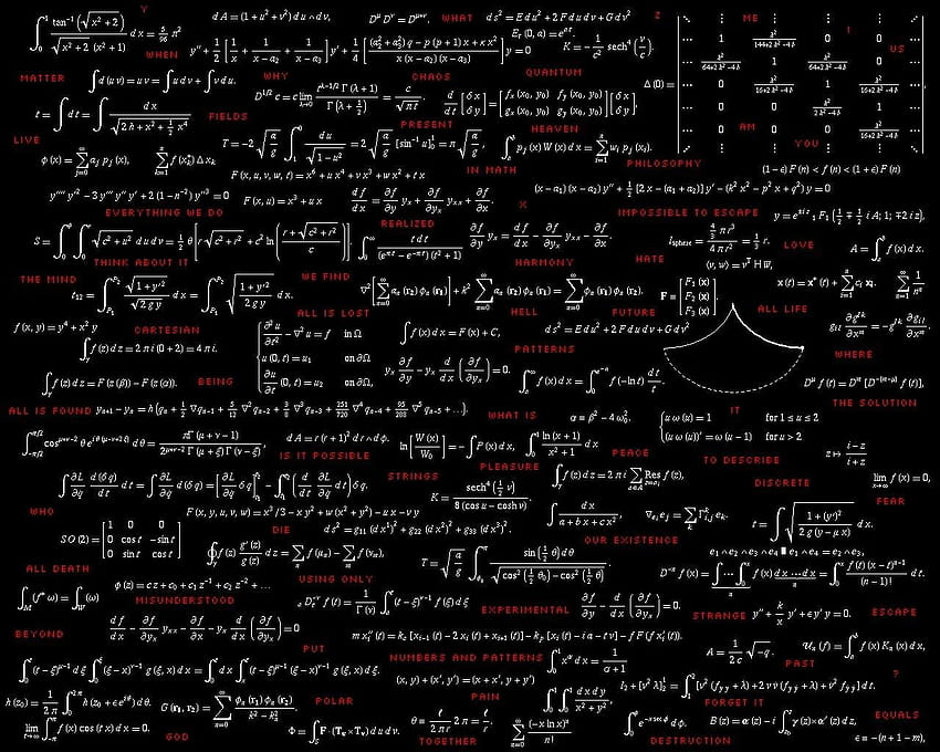 Matemáticas, fórmulas de física fondo de pantalla