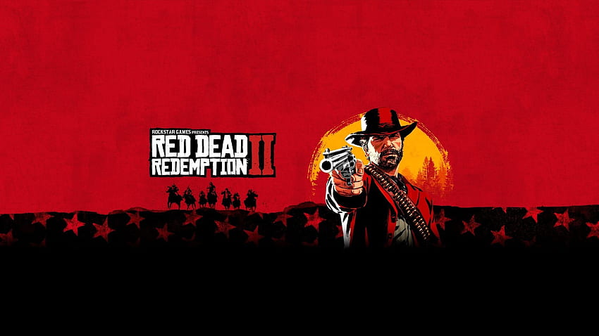 Red Dead Redemption 2 ความละเอียด, แบนเนอร์สีแดง วอลล์เปเปอร์ HD