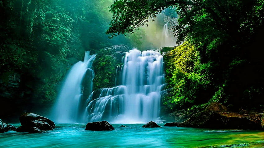 Водопади Науяка в дъждовните гори, провинция Пунтаренас, Коста Рика HD тапет
