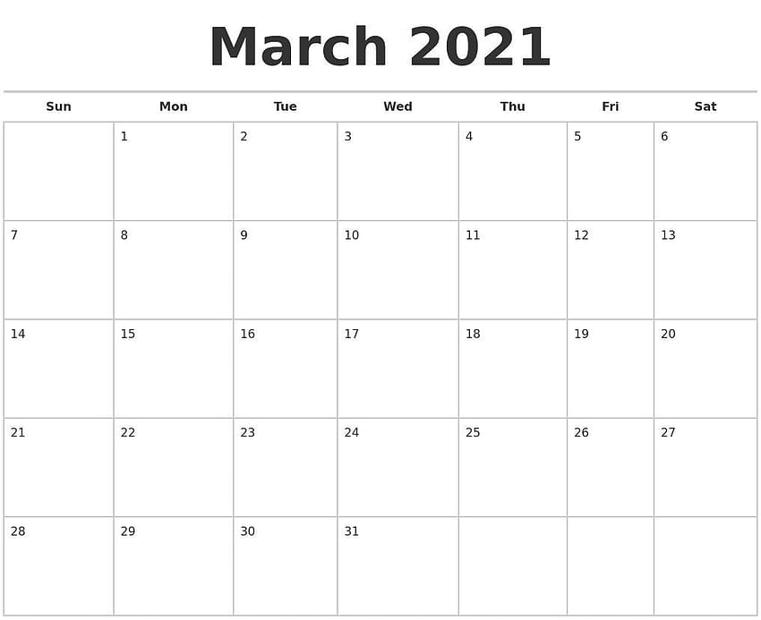Blank Calendar 2021 March – Allowed in order to my blog, with this moment I'll show you co in 2020. Printable calendar design, calendars to print, Calendar for april HD wallpaper