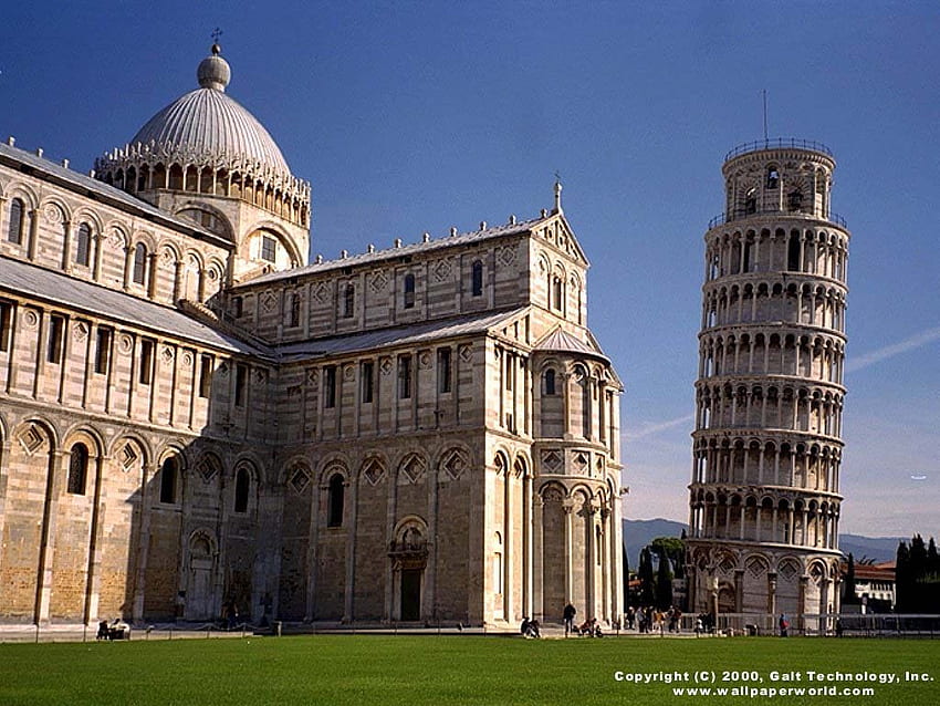 Görsel Paradoks - 3D: 'Eğik Pisa Kulesi' . Pisa, Pisa Kulesi, Pisa İtalya HD duvar kağıdı